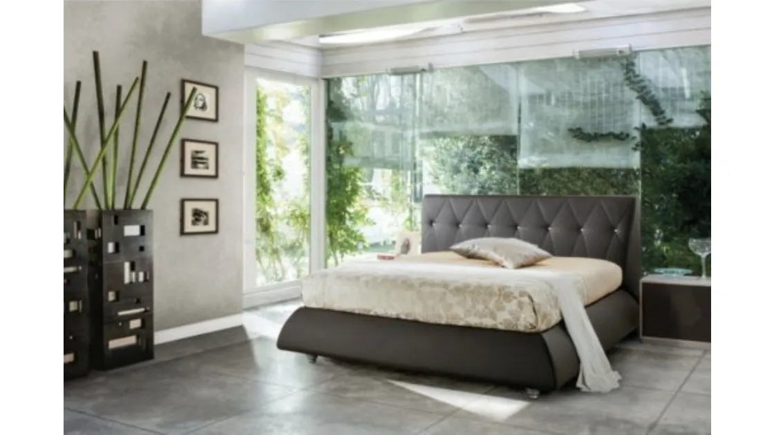 Letto in ecopelle Amaya di Baiardi