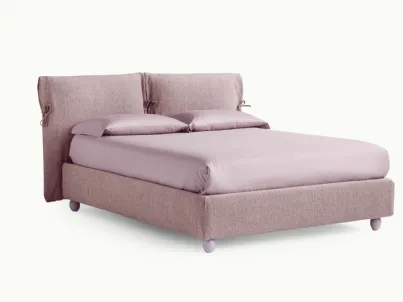 Letto imbottito Eden Advance in tessuto con testiera con fiocchi di Noctis