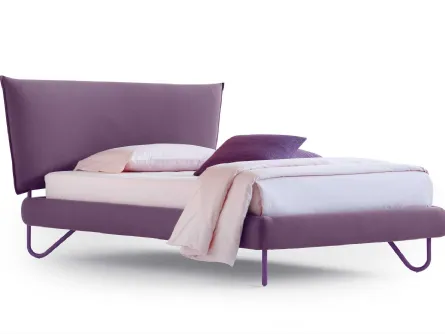 Letto singolo in tessuto con testiera Hug 04 Soft di Noctis