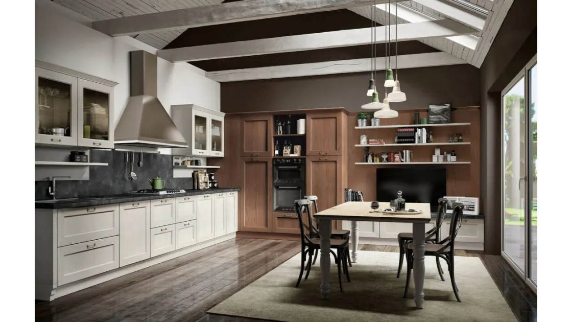 Cucina Classica ad angolo Avenue 23 10 in laccato e melaminico di Spagnol Cucine