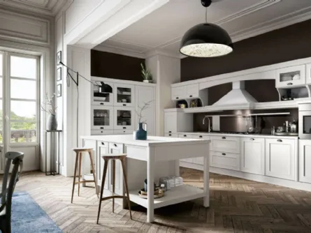 Cucina Shabby Chic con isola Louisiana 02 di Spagnol Cucine