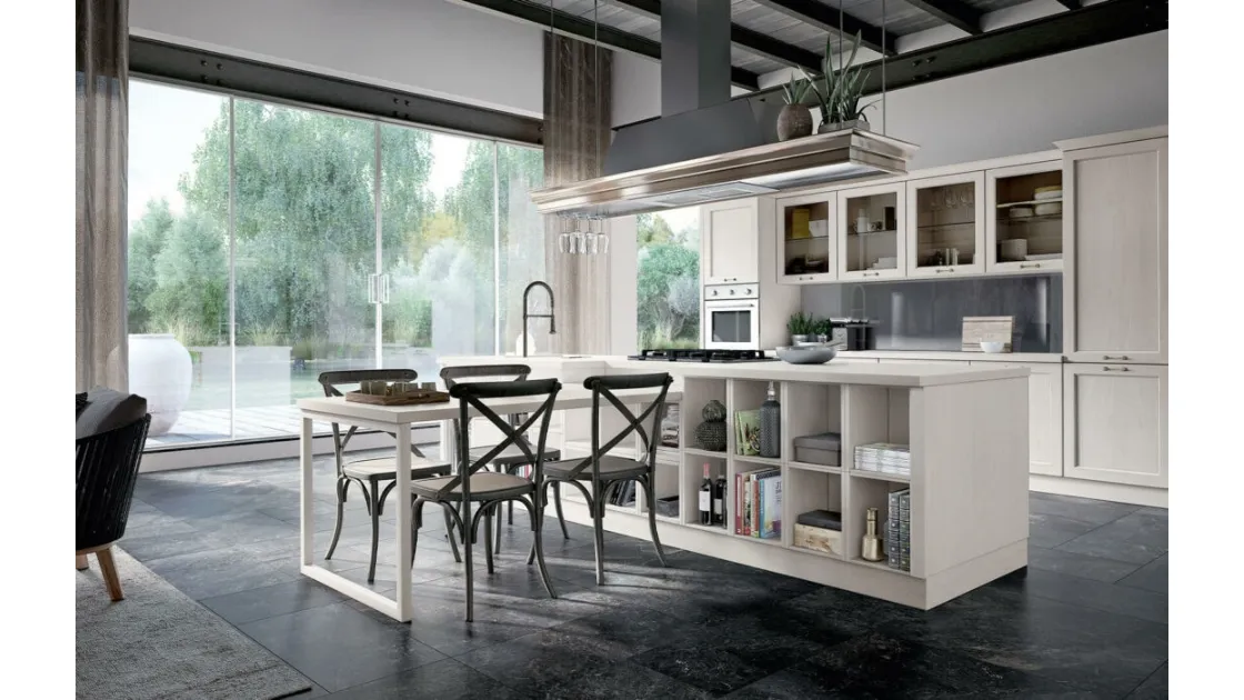 Cucina Shabby Chic con isola e penisola Avenue 23 09 di Spagnol Cucine